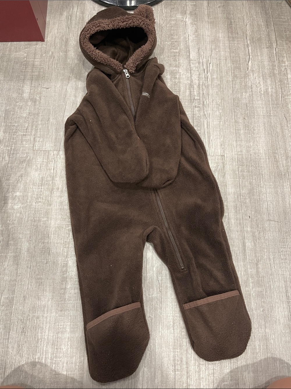 Columbia Cozy Brown Fleece Hooded One-Piece